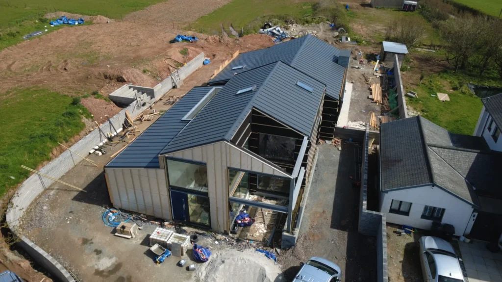 Air tightness testing at a barn conversion in Woolacombe, North Devon